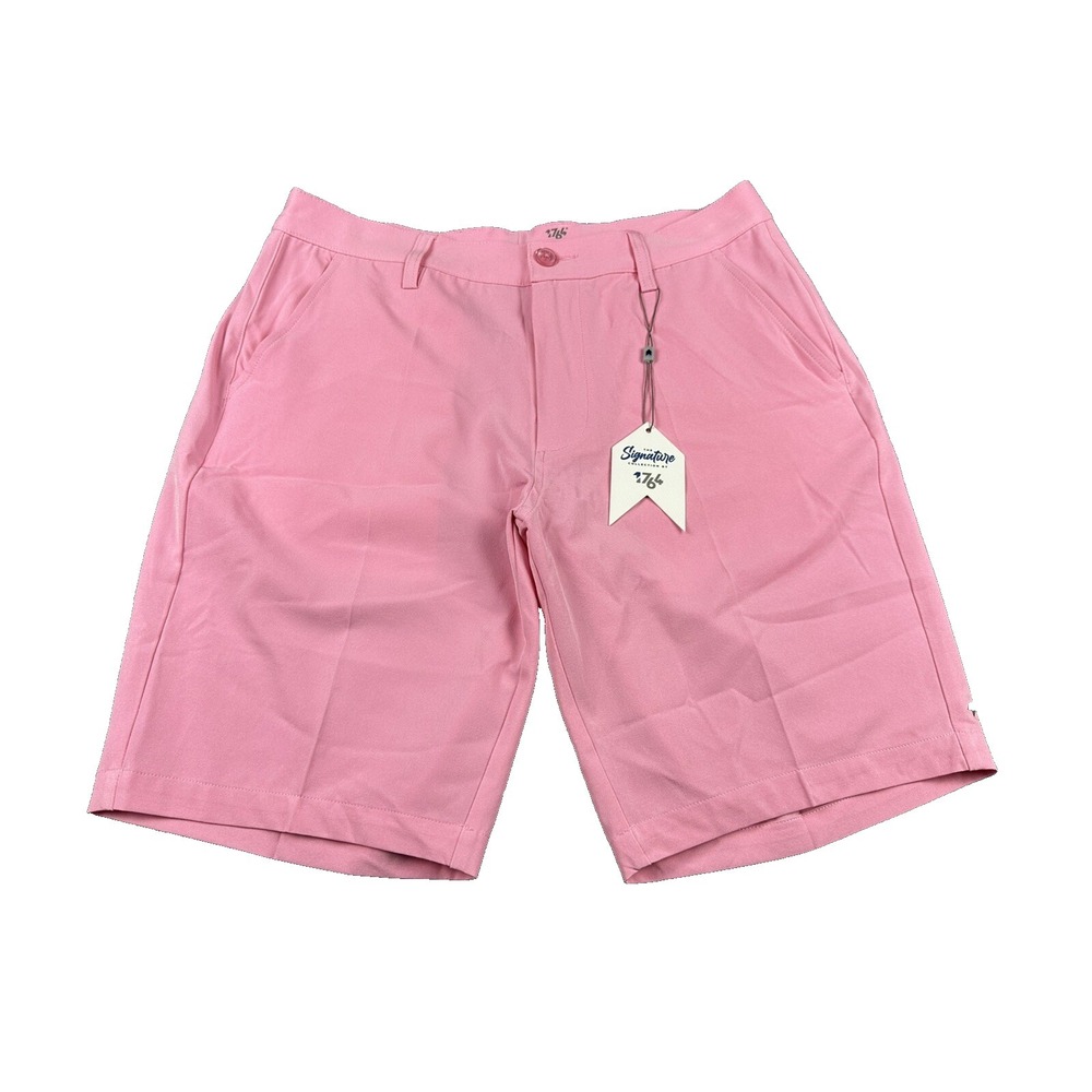 1764 Signature Men's Size 30 Super Pink Performance Golf Shorts Flat Front Great
